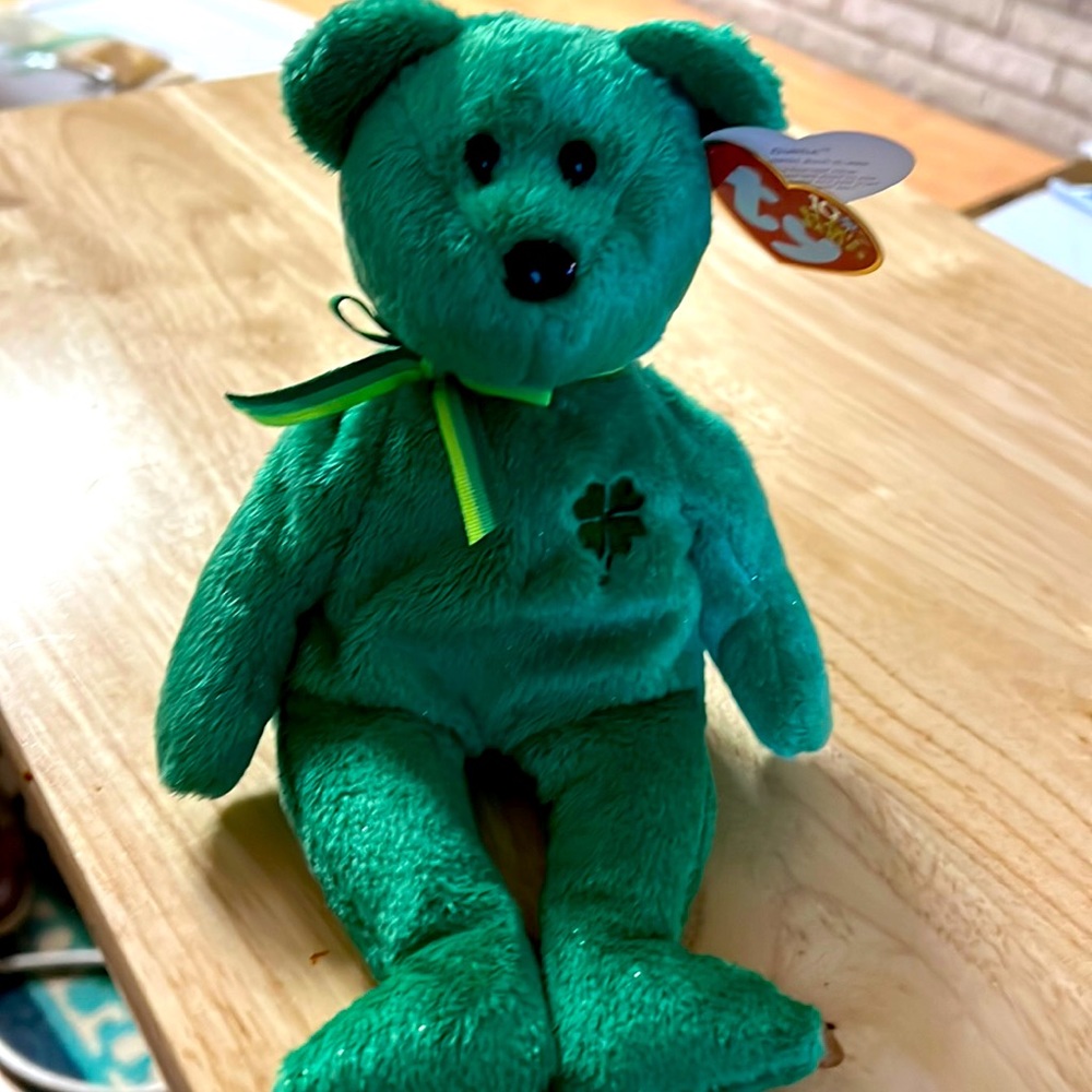 TY Beanie Baby Dublin the Irish Bear 2002